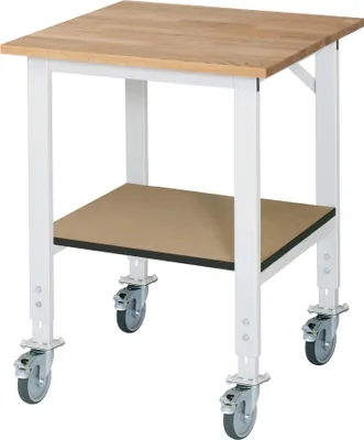 Produktbild von Rau Fahrbarer Arbeitstisch (HV) Tom KM-01, B750xT800xH910-1230mm, B-Platte-25mm