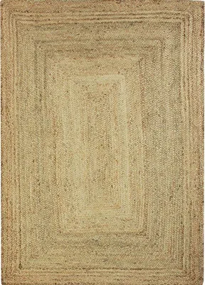 Produktbild von Teppich aus geflochtener Naturjute handgefertigt 250x250