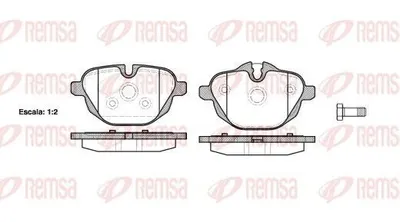 Produktbild von REMSA 1421.00 Bremsbeläge Satz Hinten Bremsklötze für BMW 5 Touring (F11) 5 Limousine (E60) 5 Limousine (F10) 5 Touring (E61) X3 (F25)