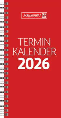Produktbild von BRUNNEN Vormerkbuch Mod. 780 '26 | 100×207 mm, Karton, rot