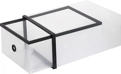 Obrázek produktu pro Krabice na boty SPRINGOS Krabice na boty průhledná Krabice na boty DIY Krabice na boty Zásuvková krabice Policové přihrádky Přední krabice s odklápěcím předním víkem Rozměry: 13,5 x 23 x 33 cm (VxŠxH)