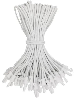 Produktbild von Spanngummis mit Haken 50 Stück 25 cm Weiß