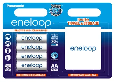 Produktbild von Sanyo 4 x AA 2000mAh , 2000 mAh, Nickel–Metal Hydride (NiMH), AA, 325 x 425 x 205