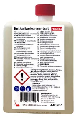 Produktbild von Franke Entkalkerkonzentrat, 440 ml (Entkalker für Franke A300)