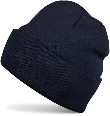 Produktbild von styleBREAKER Uni Beanie Mütze einfarbig | Klassische Feinstrick Winter Strickmütze mit breitem Umschlag | Elastische Beanie in vielen Farben für Damen und Herren