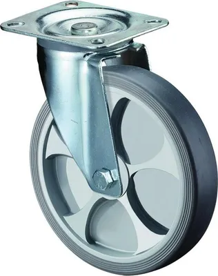 Image de Roulette pivotante D.160mm Trgf.200kg thermopl.Ku.Platte L135xB110mm BS ROLLEN