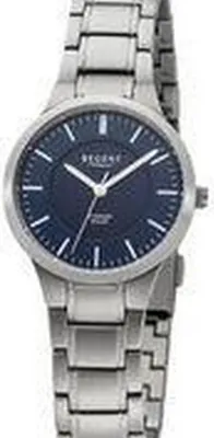 Image de Montre solaire titane Regent dames bracelet métallique Ø30mm (bleu)