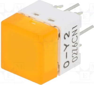 Produktbild von 1x  Schalter für Tastatur 0,05A/24VDC Pos: 2  gelb LED B3W-9000-Y2Y Tac