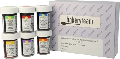 Produktbild von Wilton Glasurfarben Regenbogenmix 6 x 28 g