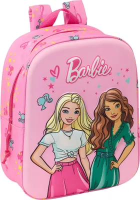 Produktbild von Schulrucksack Barbie Rosa Pink 22 x 27 x 10 cm 3D
