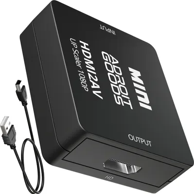 Zdjęcie produktu dla Adapter AdroitGoods Tulip AV do HDMI - RCA do HDMI - z kablem zasilającym - konwerter - 1080P Full HD