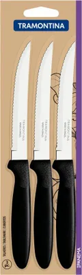 Produktbild von Tramontina IPANEMA Steakmesser, 3er Set, Fleischmesser, Messer, Edelstahl / Kunststoff, 23360-305