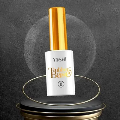 Obrázok produktu pre Gumová báza 10 ml - Gumová báza na nechty - UV báza na nechty - Profesionálna podkladová báza - Elastický podklad na nechty - Transparentný