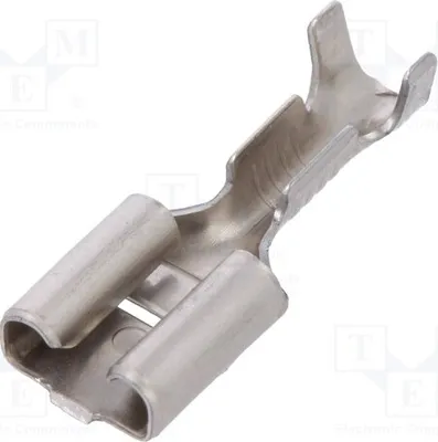 Obrázek produktu pro 10 kusů konektorů: ploché, pro vodiče 0,5÷1,5 mm², rozměr 6,3 mm, rovné, 0,8 mm, samice, 0211343121, neizolované