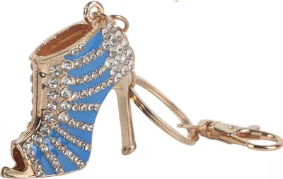 Image de Pendentif cristal à talon haut avec strass, porte-clés & accessoire de sac, cadeau, bleu