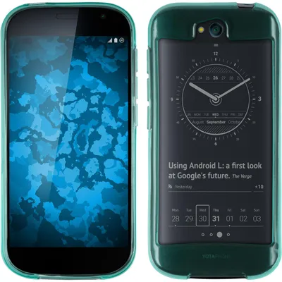 Produktbild von PhoneNatic Case kompatibel mit Yota Yotaphone 2 - türkis Silikon Hülle transparent + 2 Schutzfolien