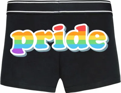 Produktbild von Boxershorts - Mann - Boxer-0051-man-black-h-XL - schwarz - XL - hinten - pride GAY LSBTQ - lustiges Motiv - Spruch - Unterwäsche - Unterhose - Freizeit - lustig