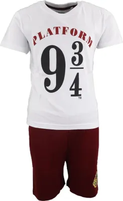 Produktbild von Harry Potter Platform 9 3/4 Kinder Schlafanzug Pyjama – Weiß / 134