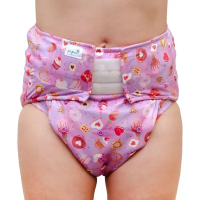 Produktbild von Wiederverwendbare Stoffwindel für Erwachsene mit Tasche und Saugeinlage – Größe XL/2XL - Süßes