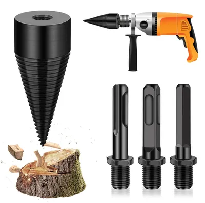 Produktbild von Holzspaltbohrer mit 3 Multifunktionsschäften - Effizient und Langlebig