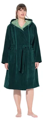 Obrázok produktu pre Ulla Popken – župan pre dámy, veľké veľkosti, plus size, dvojvrstvový, materiál: froté