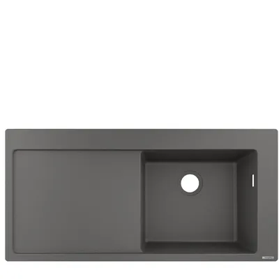 Produktbild von hansgrohe Einbauspüle 450 mit Abtropffläche links, S514-F450 Steingrau
