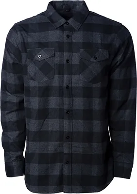 Produktbild von Independent EXP50F | Uni Flannel Shirt / Hemd - Farbe: Charcoal Heather/Black - Größe: 3XL