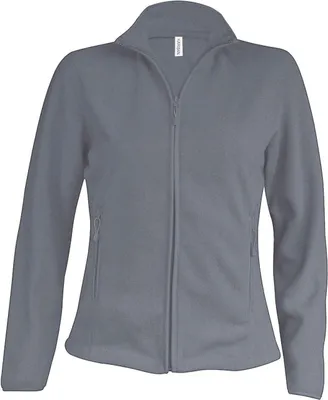 Produktbild von Kariban Damen Fleece Jacke Micro Fleecejacke Windjacke Winterjacke, Größe:2XL, Farbe:Convoy Grey