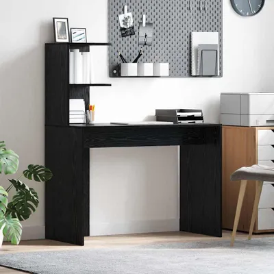 Zdjęcie produktu dla Maison Exclusive - Biurko, kolor czarny, imitacja dębu, wymiary: 102 x 50 x 124 cm