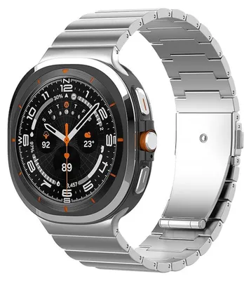Image de Pour Samsung Galaxy Watch 8 / 8 Classic Premium Titanium Butterfly fermoir bracelet d'argent