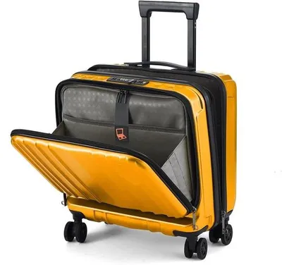 Produktbild von Famanu Handgepäck 16 Zoll mit 2 Laptopfächern - Robuste Trolley für Wochenendtrips
