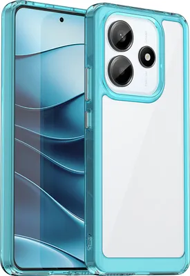 Obrázek produktu pro Pouzdro pro Xiaomi Redmi Note 14 4G průhledné, nárazuvzdorné TPU silikonové ochranné pouzdro nebesky modré