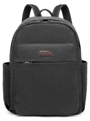 Produktbild von Bossi – Schwarzer Canvas-Rucksack für Damen
