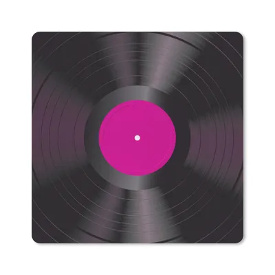 Produktbild von MuchoWow® Mauspad Mousepad Vintage - LP - Rosa - Vinyl-Schallplatten 30x30 cm - Mousepads - Maus Mat - Pad - Mausunterlage - Gaming