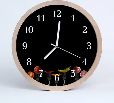 Produktbild von Holzuhr 30fi cm wanduhr - Gabel