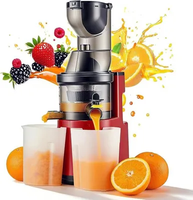 Obrázok produktu pre Odšťavovač, pomalý odšťavovač so vstupnou trubkou šírky 170 mm na celé zeleniny a ovocie, víťaz testov, 500 W, ľahko sa čistí, elektrický odšťavovač na zeleninu a ovocie