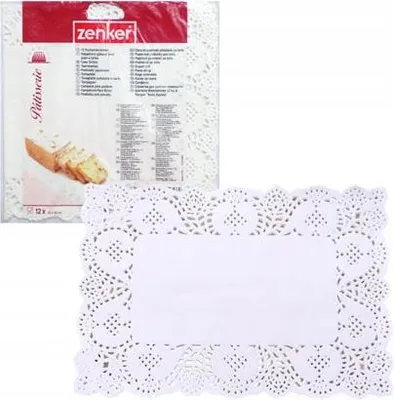 Obrázok produktu pre Papierové doilies Zenker, 39 x 20 cm, 12 kusov