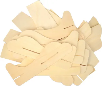 Produktbild von Flugzeugmodelle aus Holz, 1 Set für 12 Stück