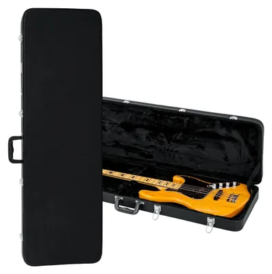 Produktbild von Gator Cases Hartschalen-Holzkoffer für elektrische Bassgitarren; passend für Fender Precision/Jazz Bass, & mehr, Schwarz