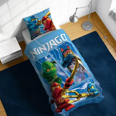 Produktbild von Ninjago Warriors Kinder- und Kindergarten-Bettwäsche 100×135 cm, 40×60 cm