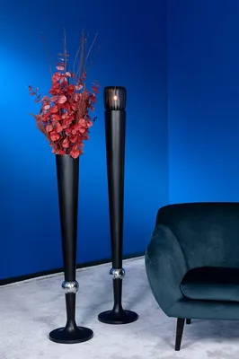 Produktbild von Fink Bodenleuchter Bodenvase Marni Schwarz (131cm)