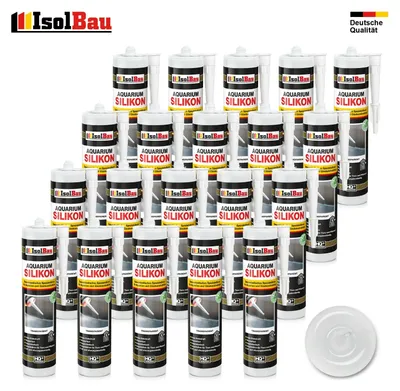 Isolbau Aquarium Silikon 20 x 300 ml Transparent Glassilikon dauerelastisch