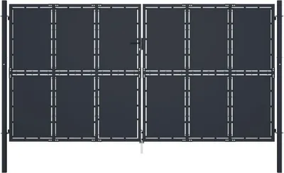 Obrázek produktu pro Zahradní brána ocelová 400 x 175 cm antracitová