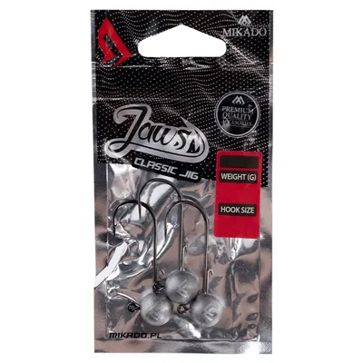 A package of fishing jig heads.