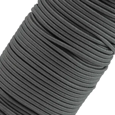 50m extra starke Gummikordel Gummischnur 3mm, grau