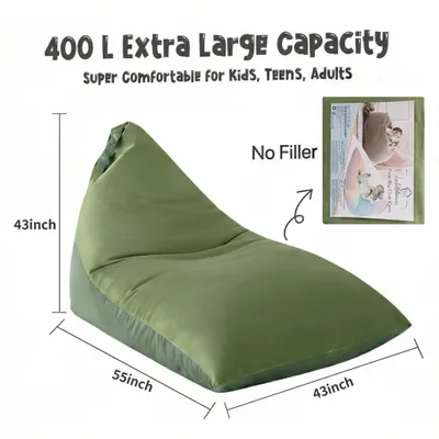 Imagen del producto de Funda de sofá tipo sillón extragrande, de terciopelo, color verde (sin relleno)