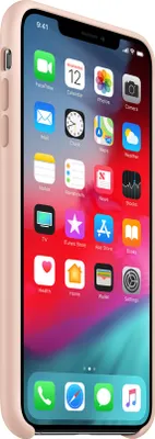 Produktbild von Apple Silikon Case für iPhone XS Max MTFD2ZM/A rosa-rosa