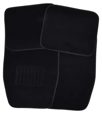 Premium Textil Fußmatten Autoteppich VORN + HINTEN SET Anthrazit Schwarz 4 Stück – Produktansicht