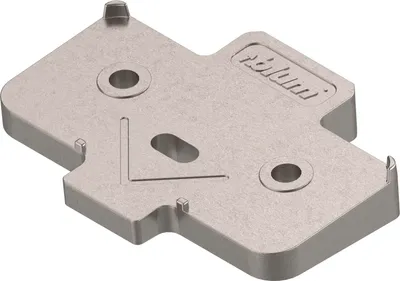 Produktbild von Blum Winkelkeil für Scharniere H 3 mm kreuzform, +5° Schraubversion vernickelt