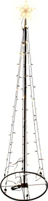 Obrázok produktu pre Svetelný stromček s hviezdou - 106 LED / 180 cm - Deco vianočný stromček osvetlený vonku